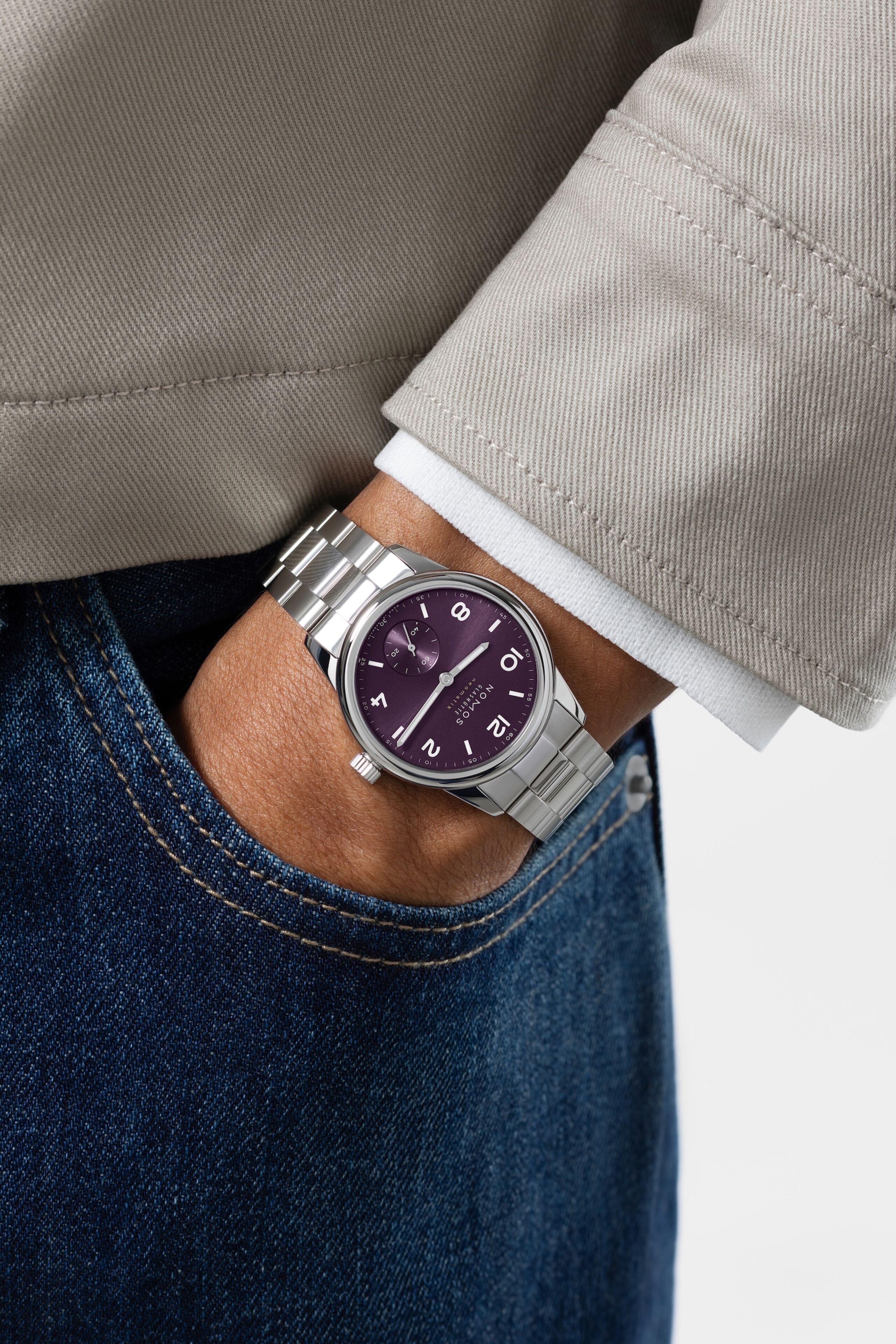 Ladies' watch  NOMOS GLASHÜTTE, Club Sport Neomatik 34 Purple / 34mm, SKU: 757.SB | timeolution.com