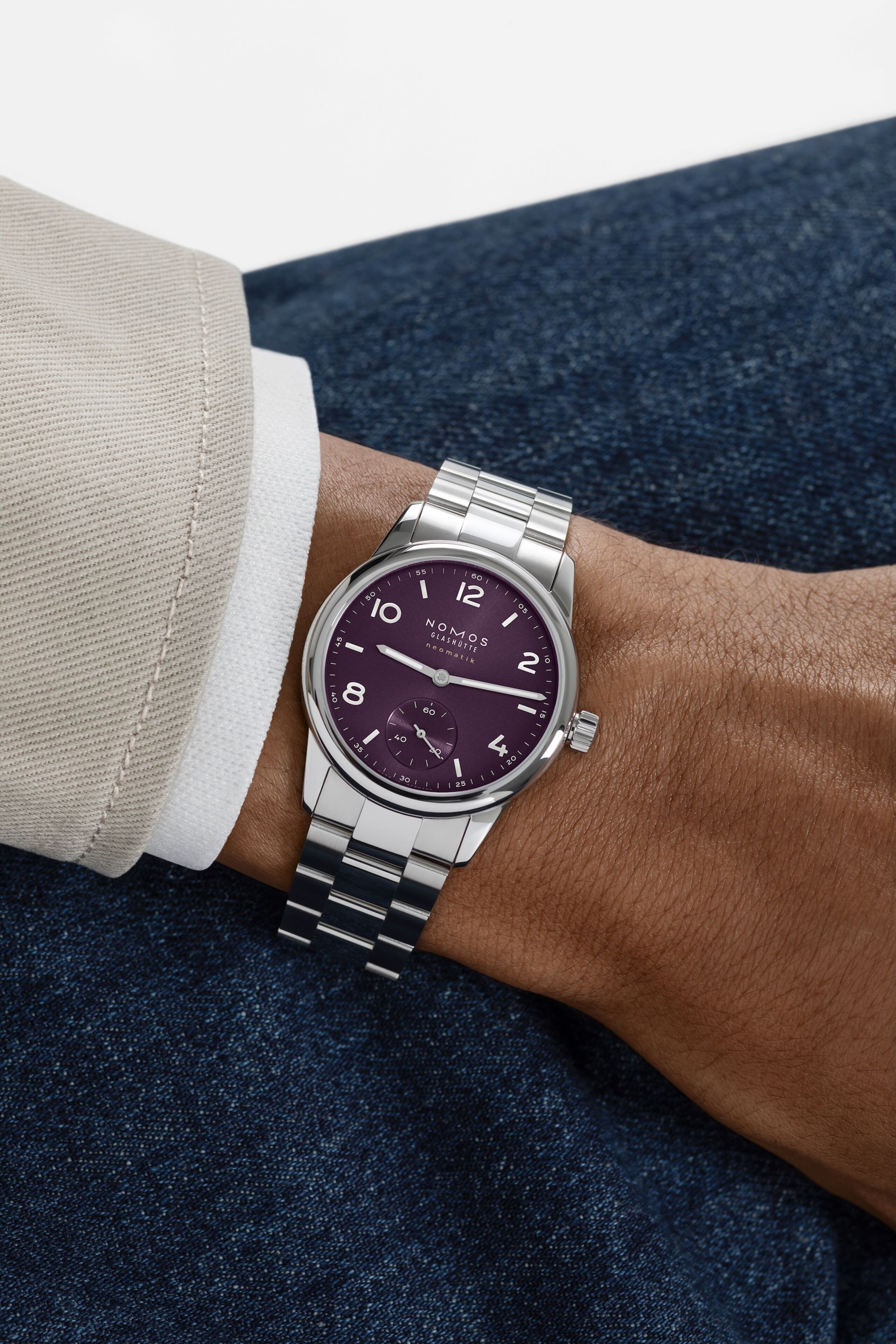 Ladies' watch  NOMOS GLASHÜTTE, Club Sport Neomatik 34 Purple / 34mm, SKU: 757 | timeolution.com