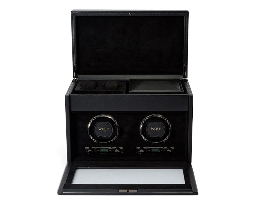  WOLF 1834, British Racing Double Watch Winder With Storage, SKU: 792202 | timeolution.com