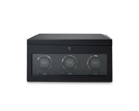  WOLF 1834, British Racing Triple Watch Winder With Storage, SKU: 792302 | timeolution.com