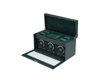  WOLF 1834, British Racing Triple Watch Winder With Storage, SKU: 792341 | timeolution.com