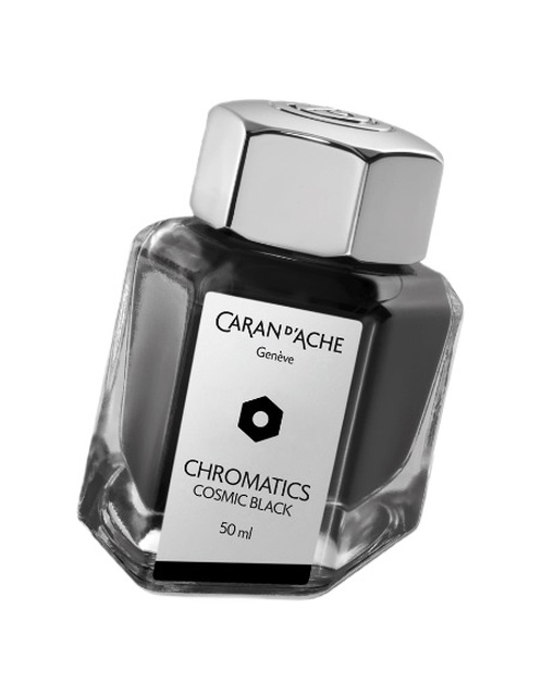  CARAN D’ACHE, Chromatics Cosmic Black Ink Bottle 50 ml, SKU: 8011.009 | timeolution.com