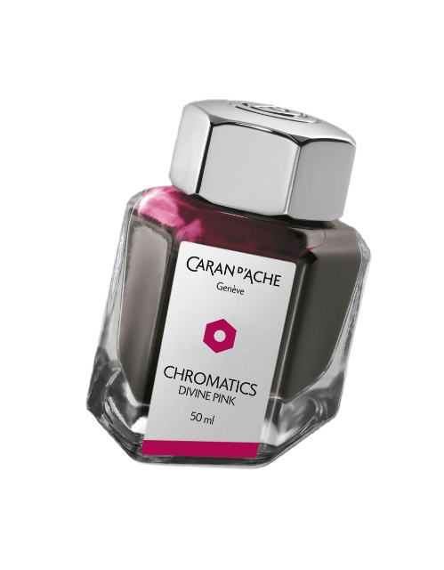  CARAN D’ACHE, Chromatics Divine Pink Ink Bottle 50 ml, SKU: 8011.080 | timeolution.com