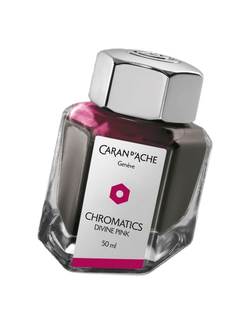  CARAN D’ACHE, Chromatics Divine Pink Ink Bottle 50 ml, SKU: 8011.080 | timeolution.com