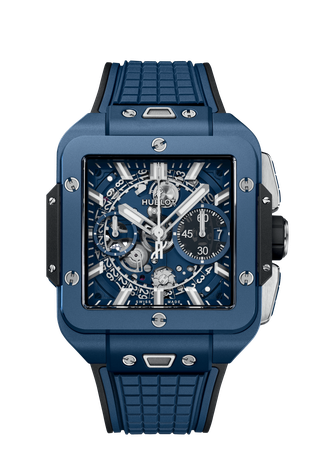 Men's watch / unisex  HUBLOT, Square Bang Unico Blue Ceramic / 42mm, SKU: 821.EX.5170.RX | timeolution.com