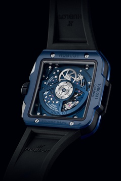 Men's watch / unisex  HUBLOT, Square Bang Unico Blue Ceramic / 42mm, SKU: 821.EX.5170.RX | timeolution.com