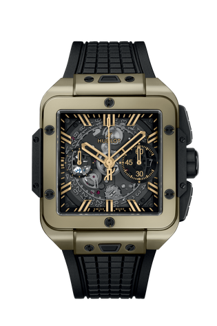 Men's watch / unisex  HUBLOT, Square Bang Unico Magic Gold / 42mm, SKU: 821.MX.0130.RX | timeolution.com