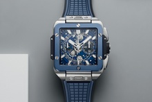 Men's watch / unisex  HUBLOT, Square Bang Unico Titanium Blue Ceramic / 42mm, SKU: 821.NL.5170.RX | timeolution.com