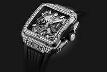 Men's watch / unisex  HUBLOT, Square Bang Unico Titanium Pave / 42mm, SKU: 821.NX.0170.RX.1604 | timeolution.com