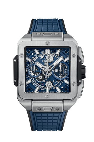 Men's watch / unisex  HUBLOT, Square Bang Unico Titanium Blue / 42mm, SKU: 821.NX.5170.RX | timeolution.com