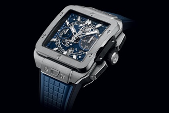 Men's watch / unisex  HUBLOT, Square Bang Unico Titanium Blue / 42mm, SKU: 821.NX.5170.RX | timeolution.com