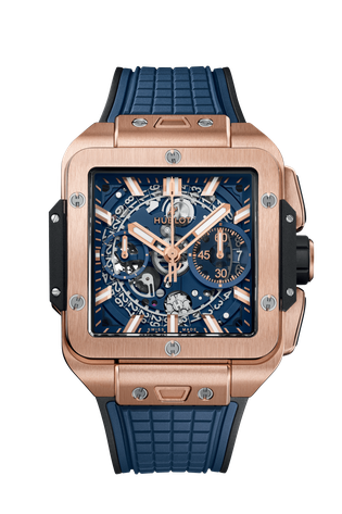 Men's watch / unisex  HUBLOT, Square Bang Unico King Gold Blue / 42mm, SKU: 821.OX.5180.RX | timeolution.com