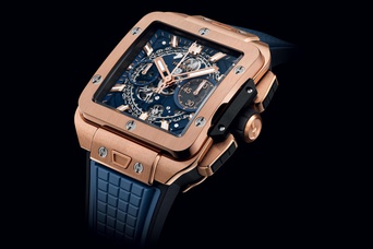 Men's watch / unisex  HUBLOT, Square Bang Unico King Gold Blue / 42mm, SKU: 821.OX.5180.RX | timeolution.com