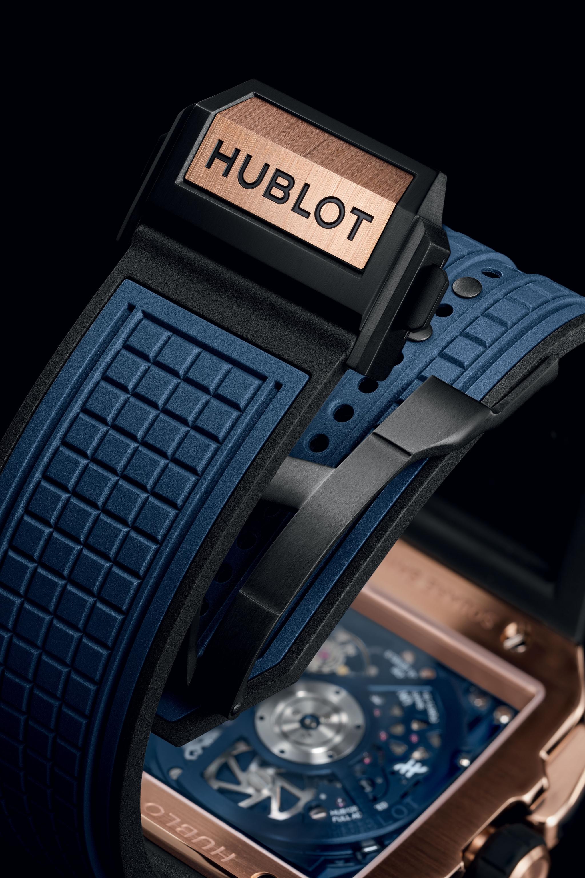 Men's watch / unisex  HUBLOT, Square Bang Unico King Gold Blue / 42mm, SKU: 821.OX.5180.RX | timeolution.com