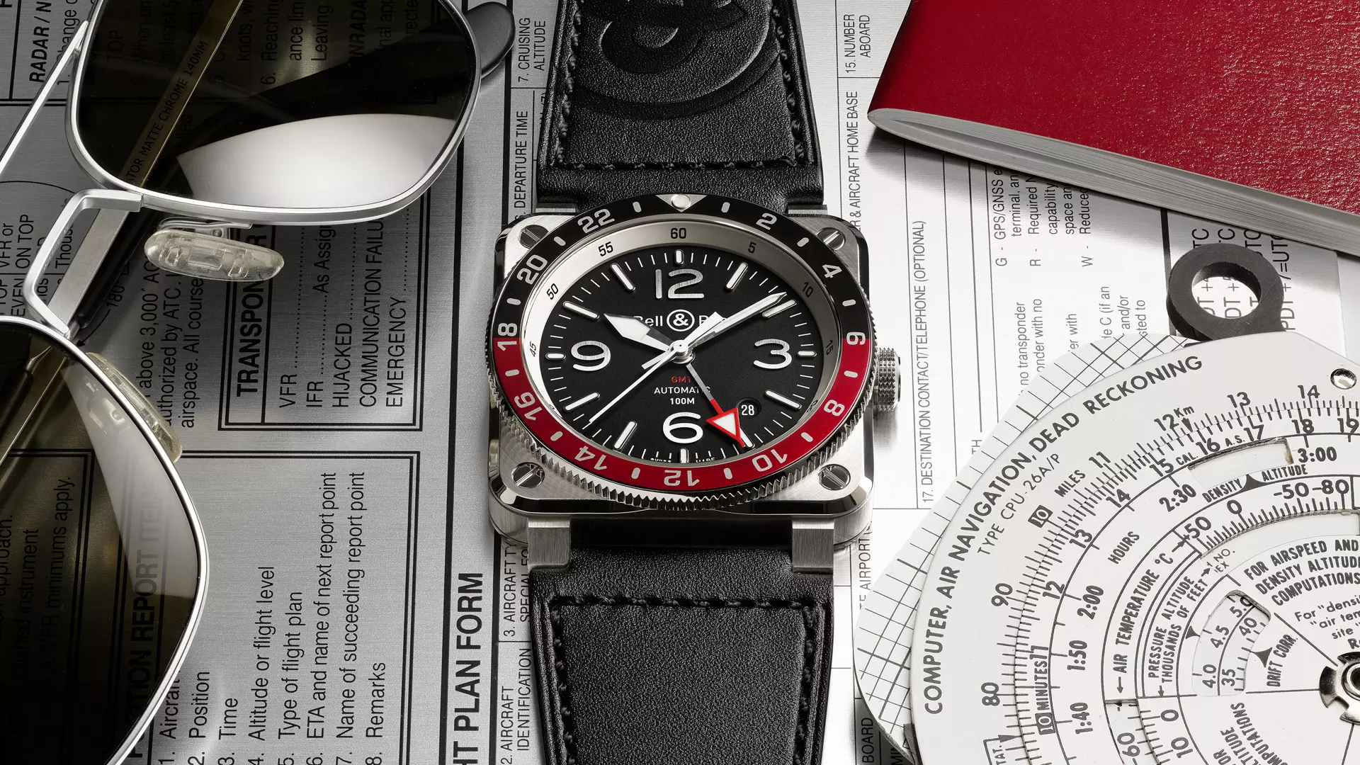 Men's watch / unisex BELL & ROSS, BR 03-93 GMT / 42mm, SKU: BR0393-BL-ST/SCA | timeolution.com