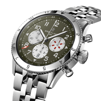 Men's watch / unisex  BREITLING, Super AVI B04 Chronograph GMT Curtiss Warhawk / 46mm, SKU: AB04452A1L1A1 | timeolution.com