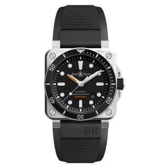 Men's watch / unisex  BELL & ROSS, BR 03-92 Diver / 42mm, SKU: BR0392-D-BL-ST/SRB | timeolution.com