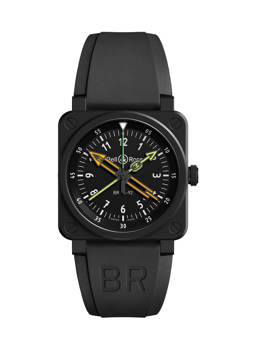 Men's watch / unisex  BELL & ROSS, BR 03-92 Radiocompass / 42mm, SKU: BR0392-RCO-CE/SRB | timeolution.com