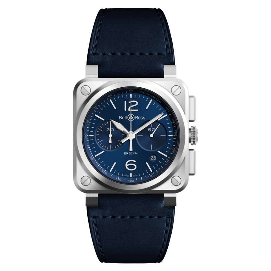 Men's watch / unisex  BELL & ROSS, BR 03-94 Blue Steel / 42mm, SKU: BR0394-BLU-ST/SCA | timeolution.com