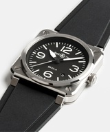 Men's watch / unisex  BELL & ROSS, BR 03 Black Steel / 41mm, SKU: BR03A-BL-ST/SRB | timeolution.com