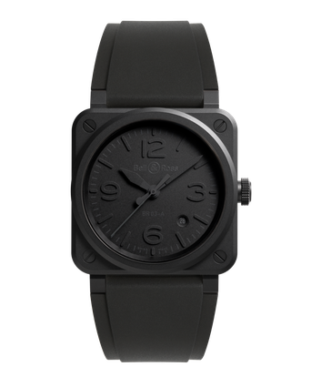 Men's watch / unisex  BELL & ROSS, BR 03 Phantom / 41mm, SKU: BR03A-PH-CE/SRB | timeolution.com