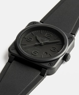 Men's watch / unisex  BELL & ROSS, BR 03 Phantom / 41mm, SKU: BR03A-PH-CE/SRB | timeolution.com