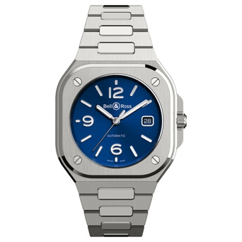 Men's watch / unisex  BELL & ROSS, BR 05 Blue Steel / 40mm, SKU: BR05A-BLU-ST/SST | timeolution.com