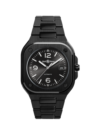 Men's watch / unisex  BELL & ROSS, BR 05 Black Ceramic / 41mm, SKU: BR05A-BL-CE/SCE | timeolution.com