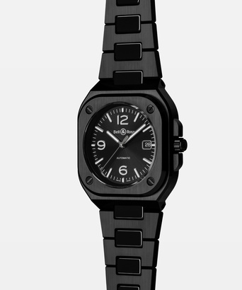 Men's watch / unisex  BELL & ROSS, BR 05 Black Ceramic / 41mm, SKU: BR05A-BL-CE/SCE | timeolution.com