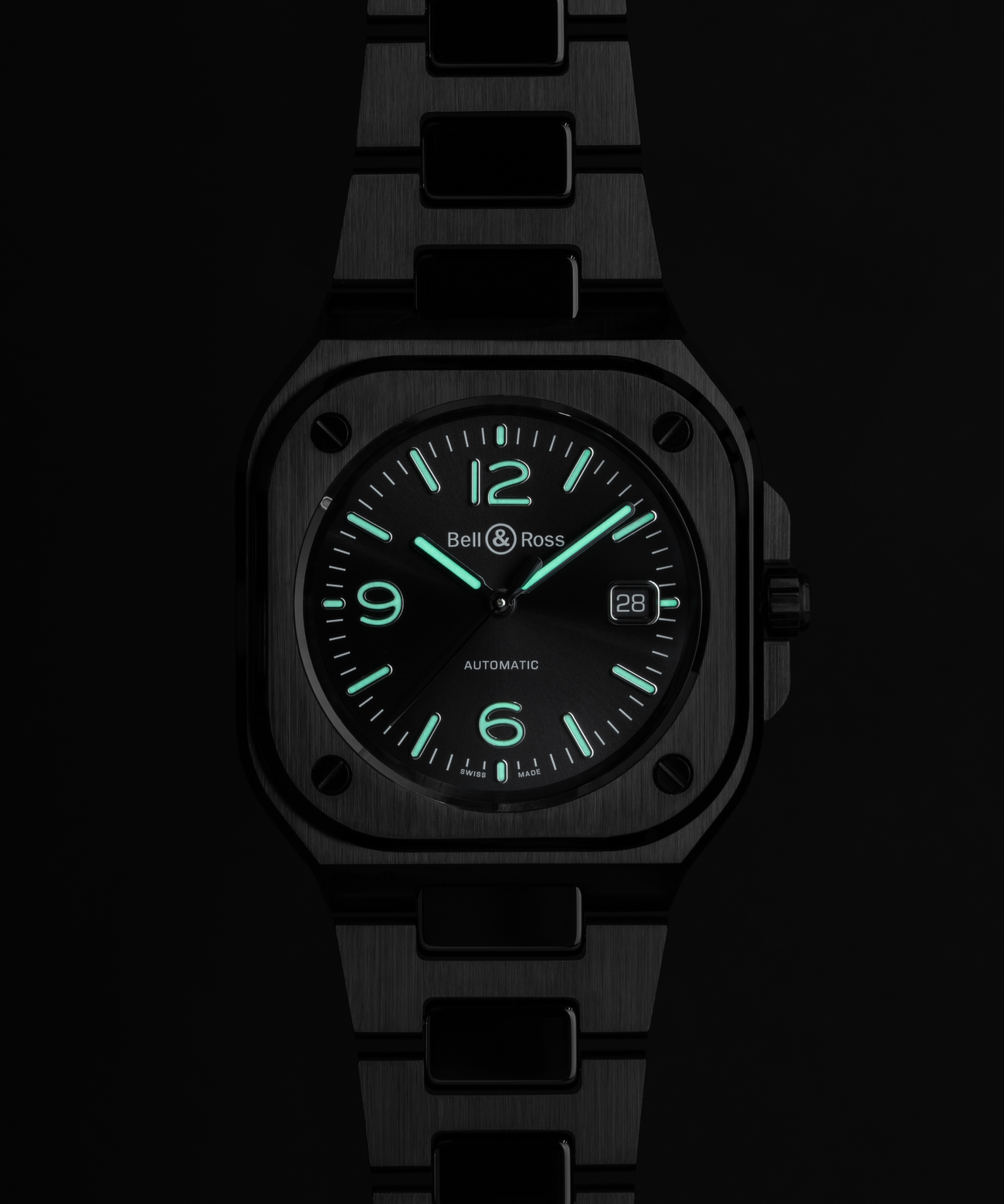 Men's watch / unisex  BELL & ROSS, BR 05 Black Ceramic / 41mm, SKU: BR05A-BL-CE/SCE | timeolution.com