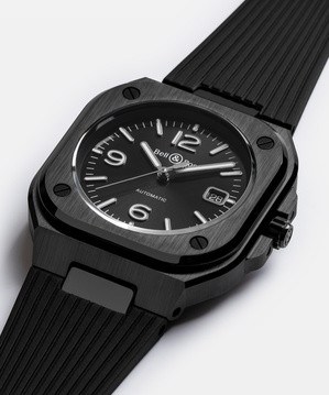 Men's watch / unisex  BELL & ROSS, BR 05 Black Ceramic / 41mm, SKU: BR05A-BL-CE/SRB | timeolution.com