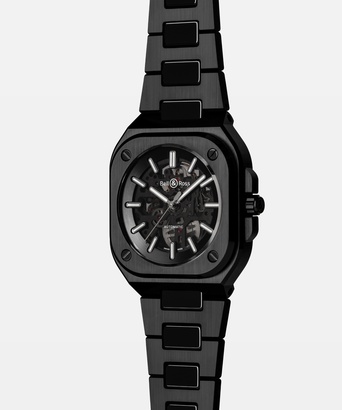 Men's watch / unisex  BELL & ROSS, BR 05 Skeleton Black Ceramic / 41mm, SKU: BR05A-BL-SK-CE/SCE | timeolution.com