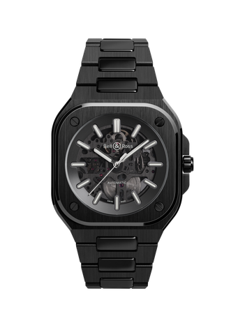 Men's watch / unisex  BELL & ROSS, BR 05 Skeleton Black Ceramic / 41mm, SKU: BR05A-BL-SK-CE/SCE | timeolution.com