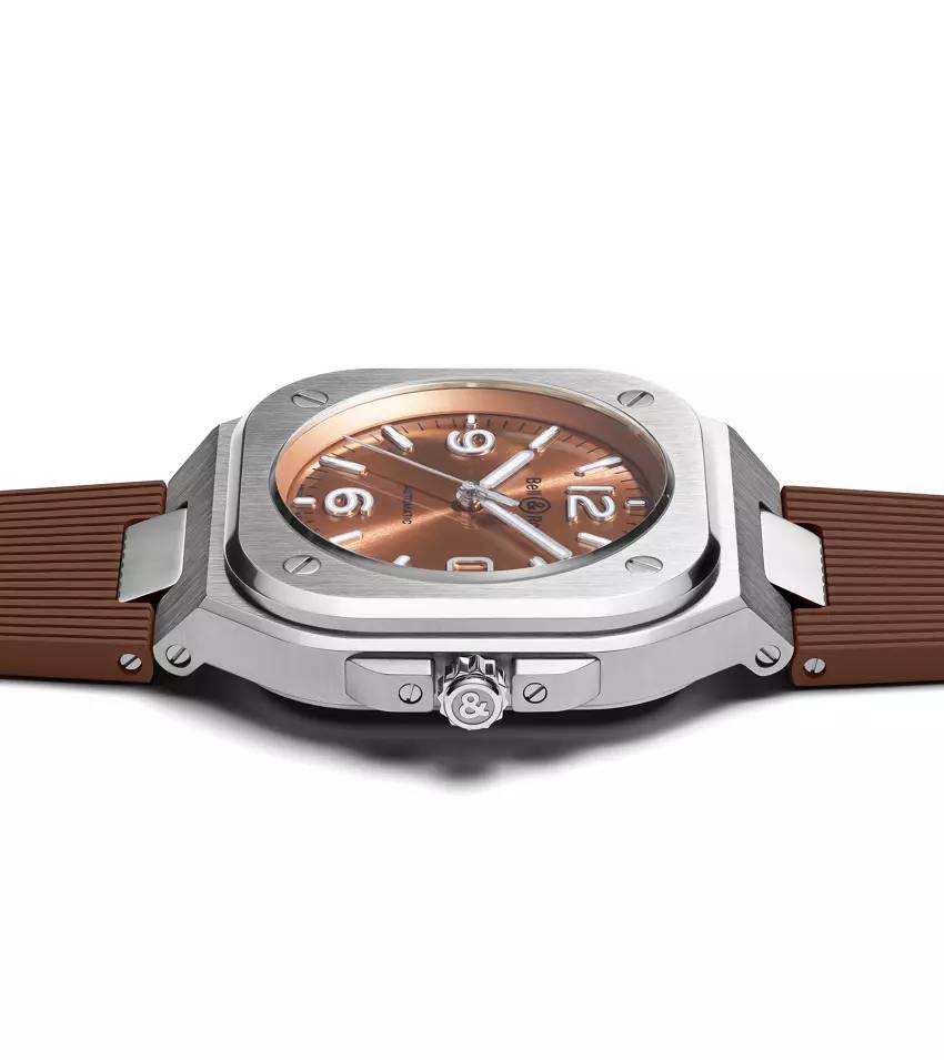 Men's watch / unisex  BELL & ROSS, BR 05 Copper Brown / 40mm, SKU: BR05A-BR-ST/SRB | timeolution.com