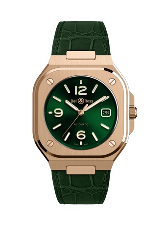 Men's watch / unisex  BELL & ROSS, BR 05 Green Gold / 40mm, SKU: BR05A-GN-PG/SCR | timeolution.com