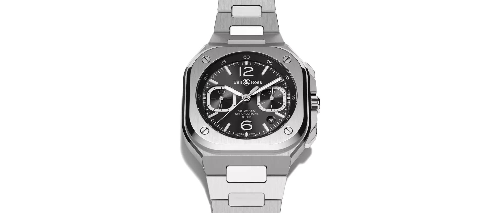 Men's watch / unisex  BELL & ROSS, BR 05 Chrono Black Steel / 42mm, SKU: BR05C-BLC-ST/SST | timeolution.com