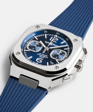 Men's watch / unisex  BELL & ROSS, BR 05 Chrono Blue Steel / 42mm, SKU: BR05C-BLU-ST/SRB | timeolution.com