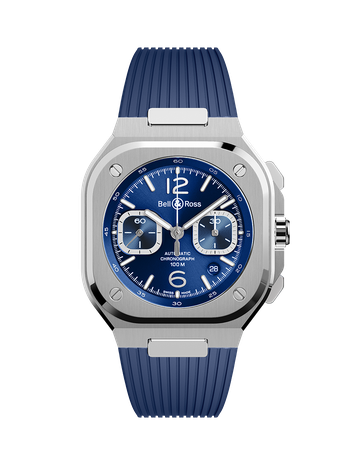 Men's watch / unisex  BELL & ROSS, BR 05 Chrono Blue Steel / 42mm, SKU: BR05C-BLU-ST/SRB | timeolution.com