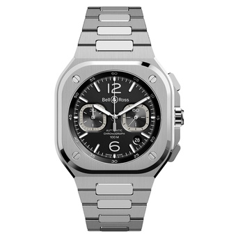 Men's watch / unisex  BELL & ROSS, BR 05 Chrono Black Steel / 42mm, SKU: BR05C-BL-ST/SST | timeolution.com