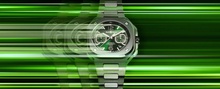 Men's watch / unisex  BELL & ROSS, BR 05 Chrono Green Steel / 42mm, SKU: BR05C-GN-ST/SST | timeolution.com