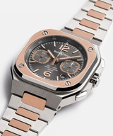 Men's watch / unisex  BELL & ROSS, BR 05 Chrono Grey Steel & Gold / 42mm, SKU: BR05C-RTH-STPG/SSG | timeolution.com