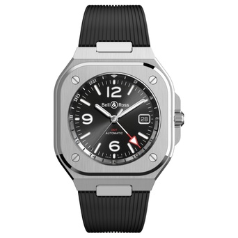 Men's watch / unisex  BELL & ROSS, BR 05 GMT / 41mm, SKU: BR05G-BL-ST/SRB | timeolution.com