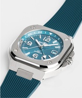 Men's watch / unisex  BELL & ROSS, BR 05 GMT Sky Blue / 41mm, SKU: BR05G-PB-ST/SRB | timeolution.com