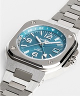 Men's watch / unisex  BELL & ROSS, BR 05 GMT Sky Blue / 41mm, SKU: BR05G-PB-ST/SST | timeolution.com