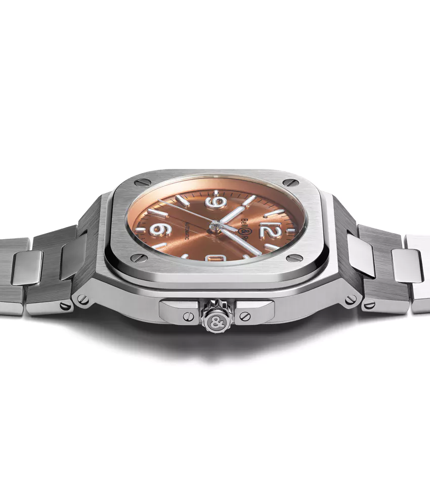 Men's watch / unisex  BELL & ROSS, BR 05 Copper Brown / 40mm, SKU: BR05A-BR-ST/SST | timeolution.com