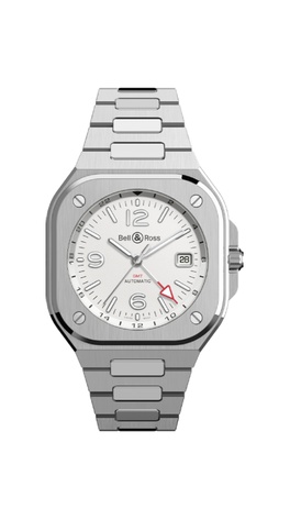 Men's watch / unisex  BELL & ROSS, BR 05 GMT / 41mm, SKU: BR05G-SI-ST/SST | timeolution.com