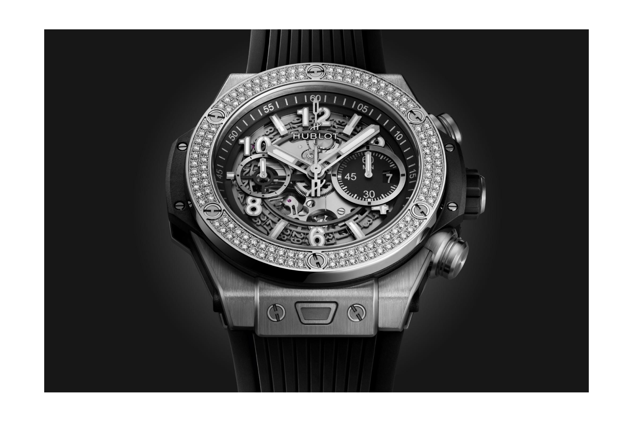 Men's watch / unisex HUBLOT, Big Bang Unico Titanium Diamonds / 44mm, SKU: 421.NX.1170.RX.1104 | timeolution.com