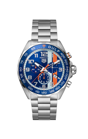 Men's watch / unisex  TAG HEUER, Formula 1 Gulf Quartz Chronograph / 43mm, SKU: CAZ101AT.BA0842 | timeolution.com