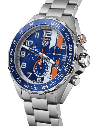 Men's watch / unisex  TAG HEUER, Formula 1 Gulf Quartz Chronograph / 43mm, SKU: CAZ101AT.BA0842 | timeolution.com