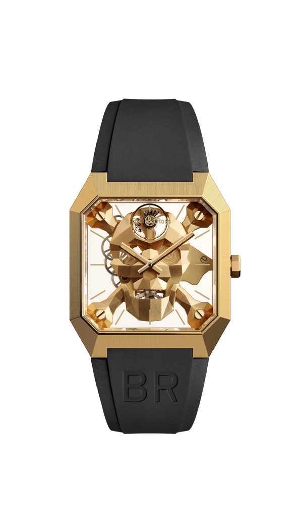 Men's watch / unisex  BELL & ROSS, BR 01 Cyber Skull Bronze / 46mm, SKU: BR01-CSK-BR/SRB | timeolution.com